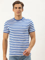 Mens Premium Cotton Striped Half Sleeve Crew Neck T-Shirts