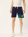 Mens Premium Cotton Colourblocked Printed Shorts