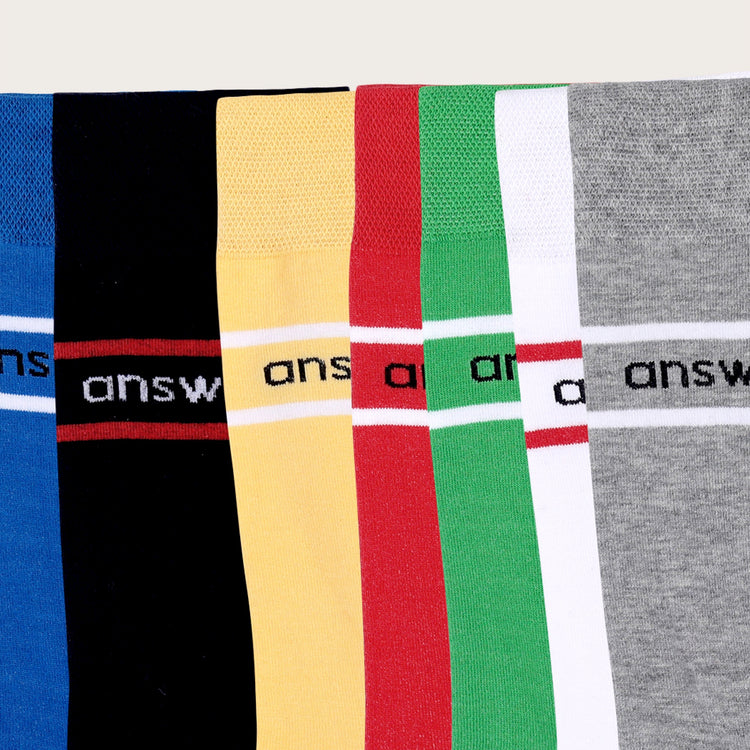 Amswan Unisex Premium Fine Gauge Cotton Socks Pack Of 7