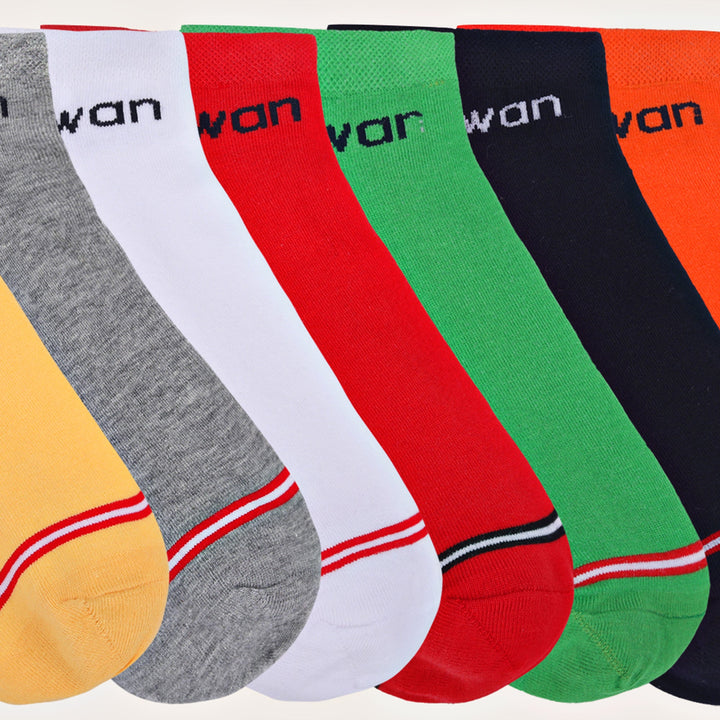 Amswan Unisex Premium Fine Gauge Cotton Socks Pack Of 7