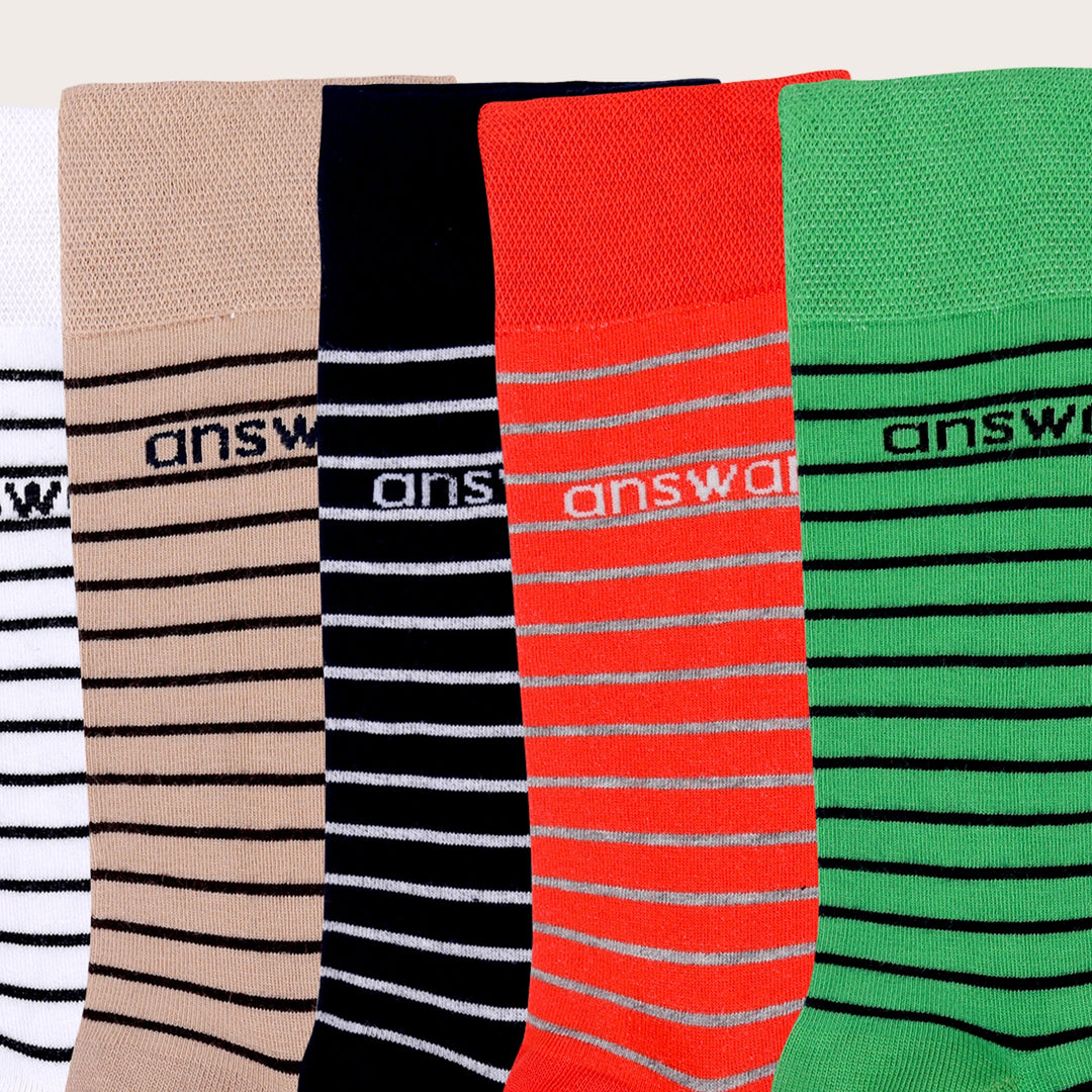 Amswan Unisex Premium Fine Gauge Cotton Socks Pack Of 5