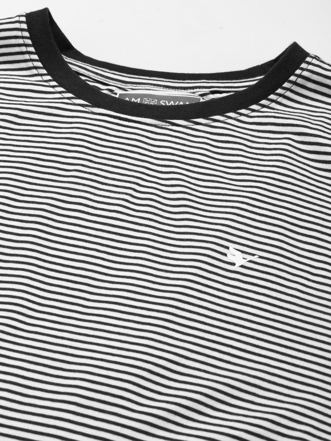 Mens Premium Cotton Striped Half Sleeve Crew Neck T-Shirts