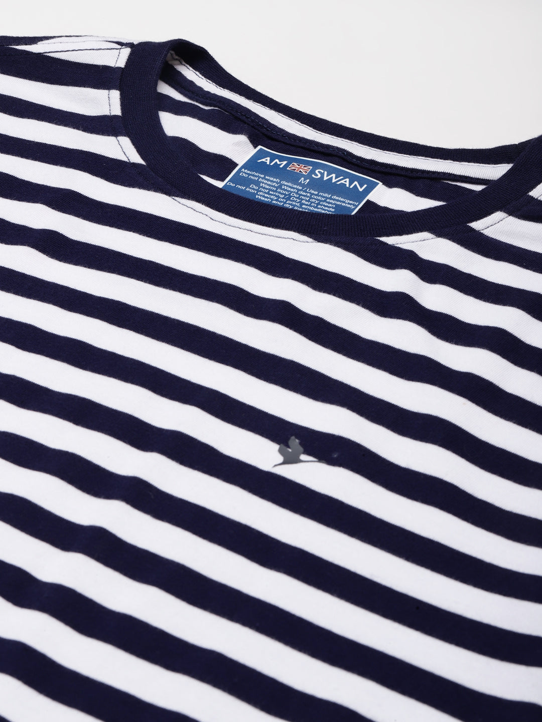 Mens Premium Cotton Striped Half Sleeve Crew Neck T-Shirts