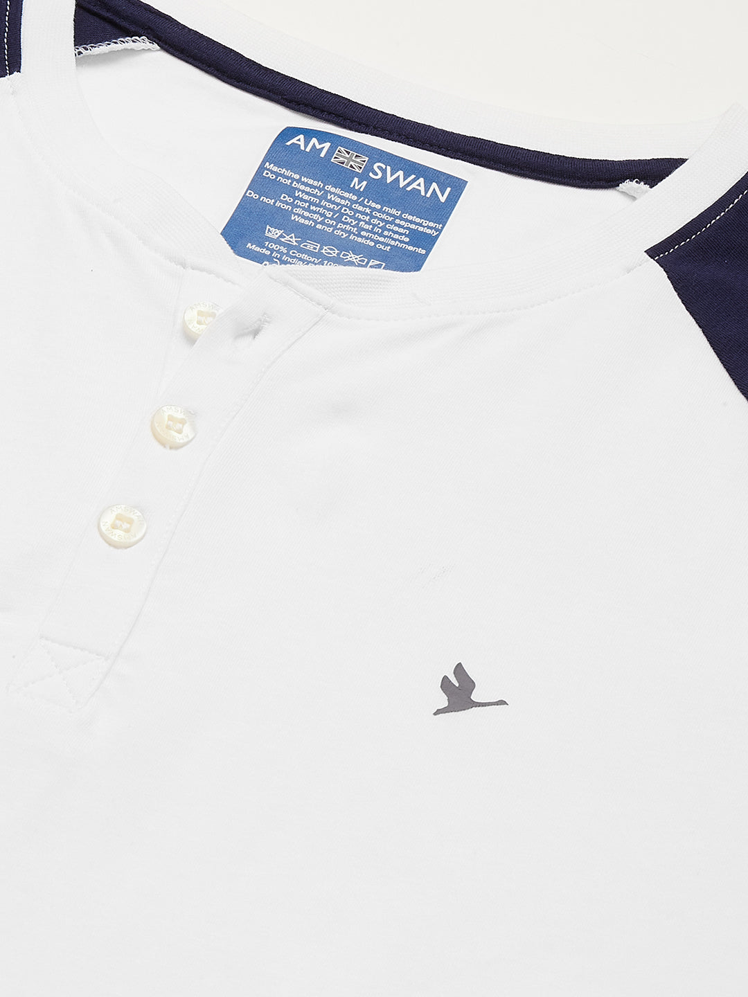 Premium Cotton Lycra Colourblock Printed Full Sleeve Henley T-Shirts