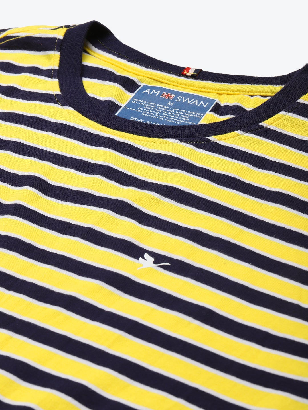 Mens Premium Cotton Striped Half Sleeve Crew Neck T-Shirts