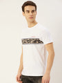 Mens Cotton Rich Lycra Graphic Half Sleeve Crew Neck T-Shirts
