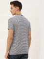 Mens Premium Cotton Striped Half Sleeve Crew Neck T-Shirts