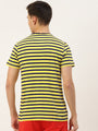 Mens Premium Cotton Striped Half Sleeve Crew Neck T-Shirts