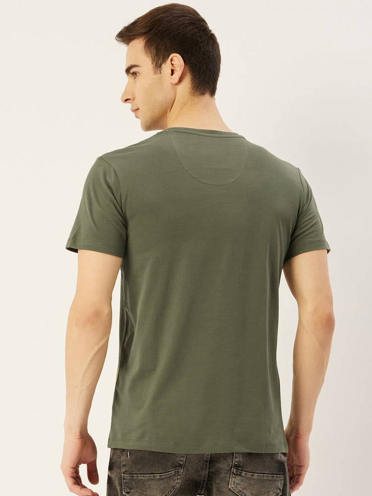 Mens Premium Cotton Lycra Graphic Half Sleeve Crew Neck T-Shirts