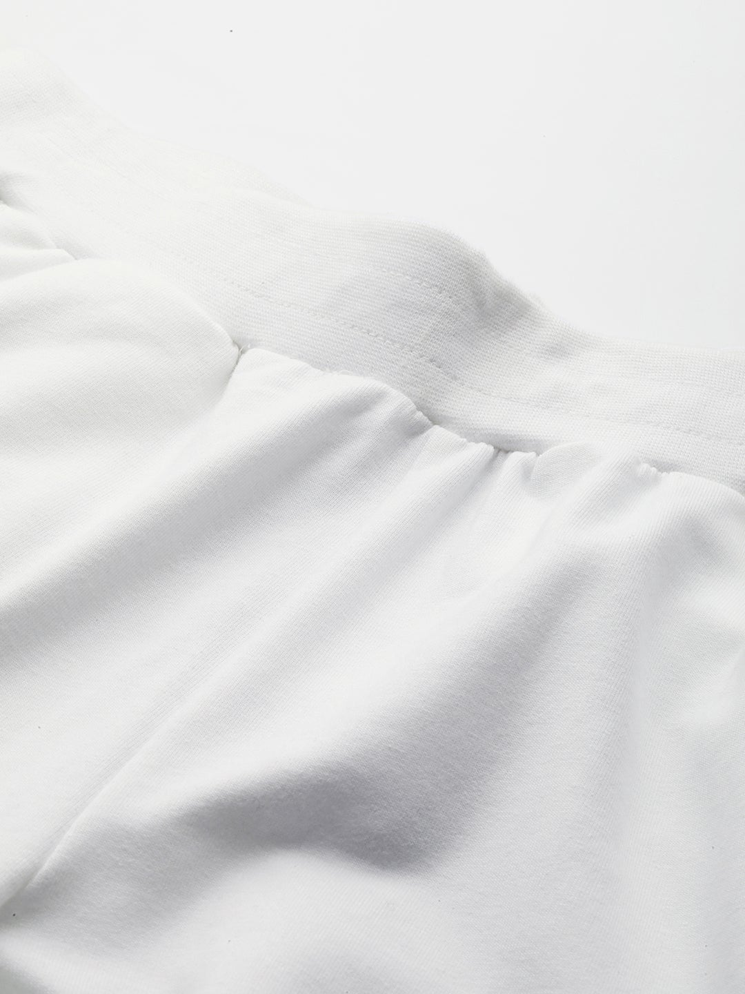 Womens White Cotton Lycra Smart Fit Solid Track Pants