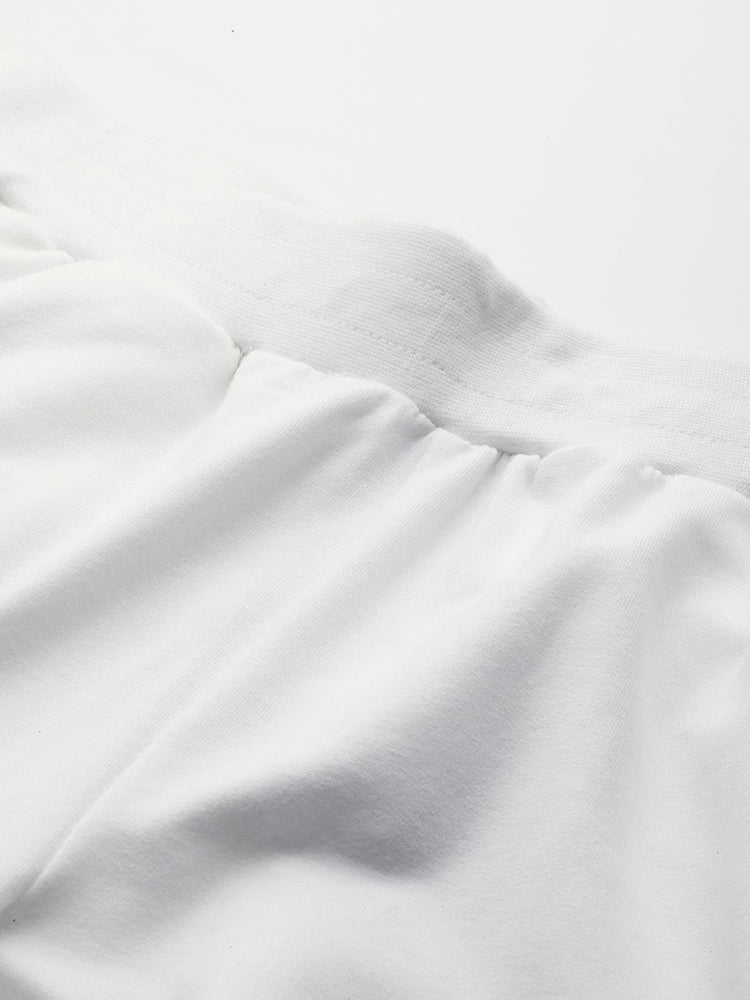 Womens White Cotton Lycra Smart Fit Solid Track Pants