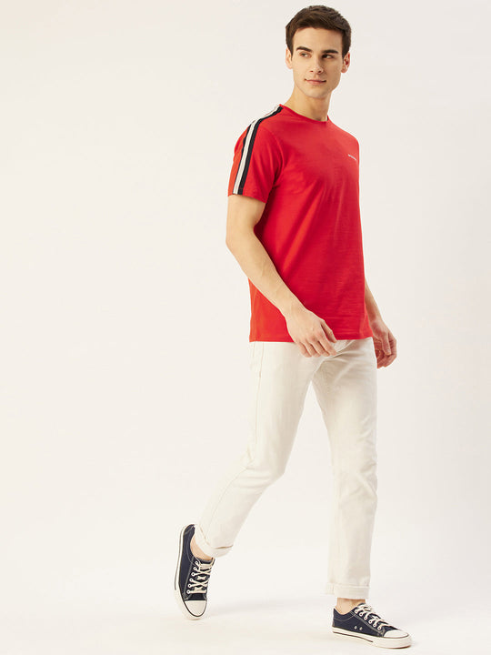 Mens Premium Cotton Lycra Printed Half Sleeve Crew Neck T-Shirts