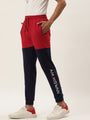 Mens Cotton Rich Lycra With Contrast Panel Printed Track Pants