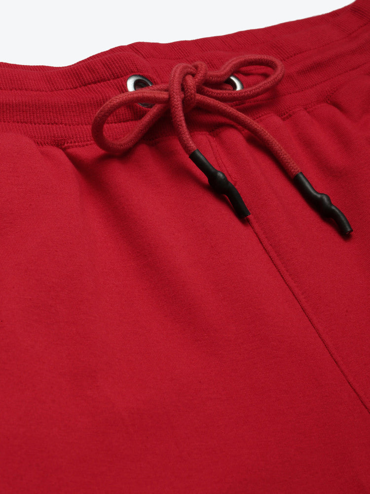 Mens Cotton Rich Lycra With Contrast Panel Printed Track Pants