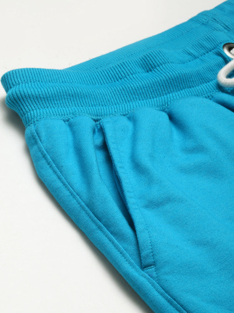 Mens Cotton Rich Lycra With Contrast Panel Printed Track Pants