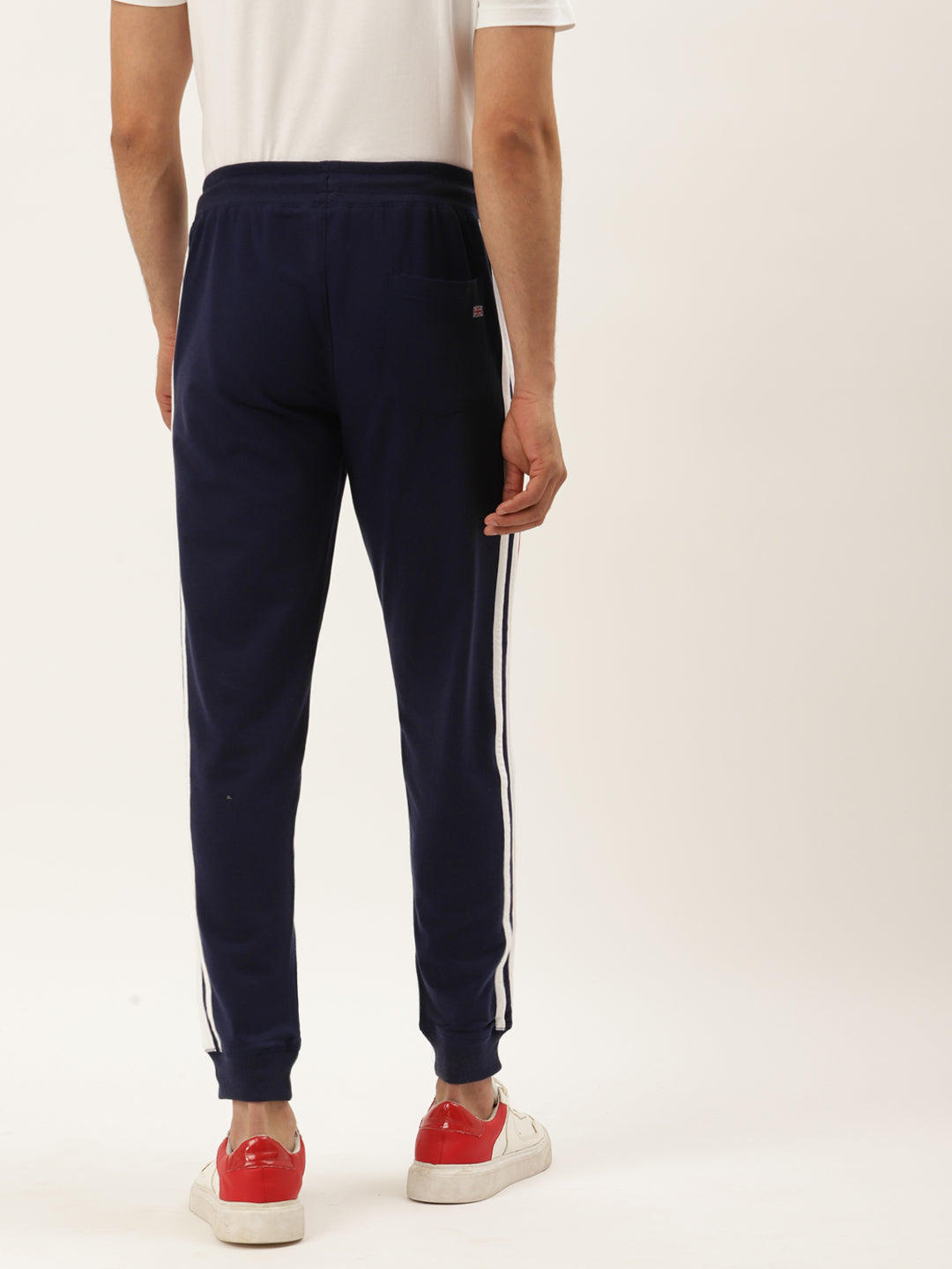 Mens Cotton Rich Lycra With Printed Tape Track Pants