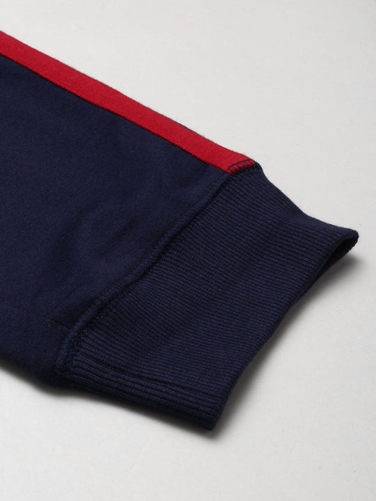 Mens Cotton Rich Lycra With Printed Tape Track Pants