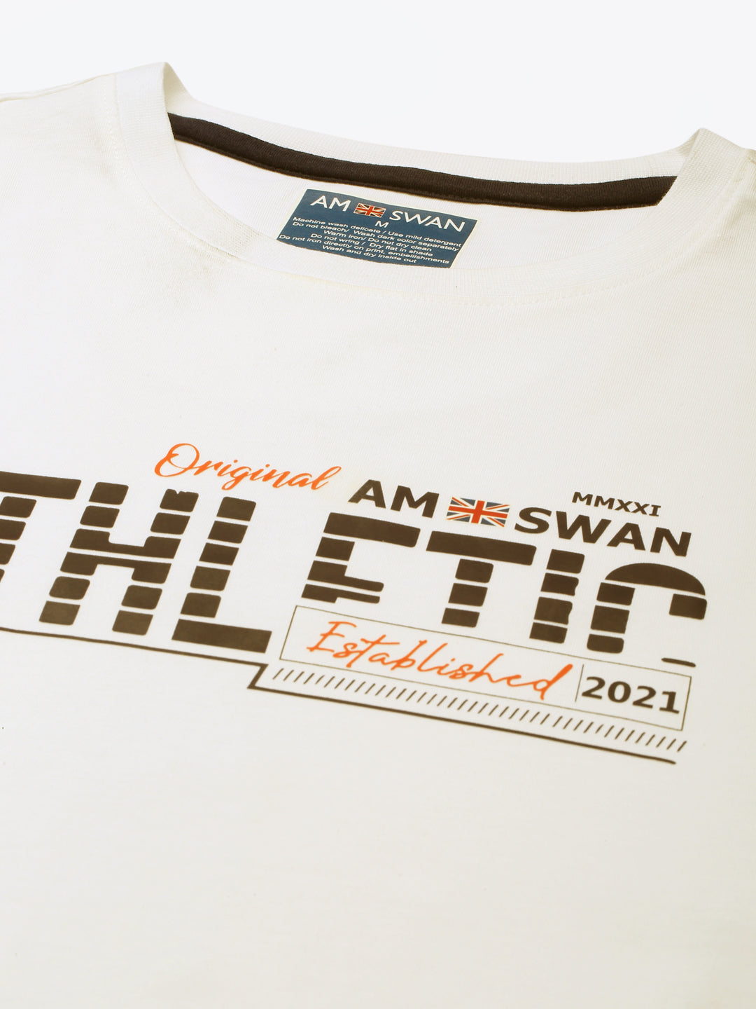 Mens Cotton Rich Lycra Graphic Half Sleeve Crew Neck T-Shirts