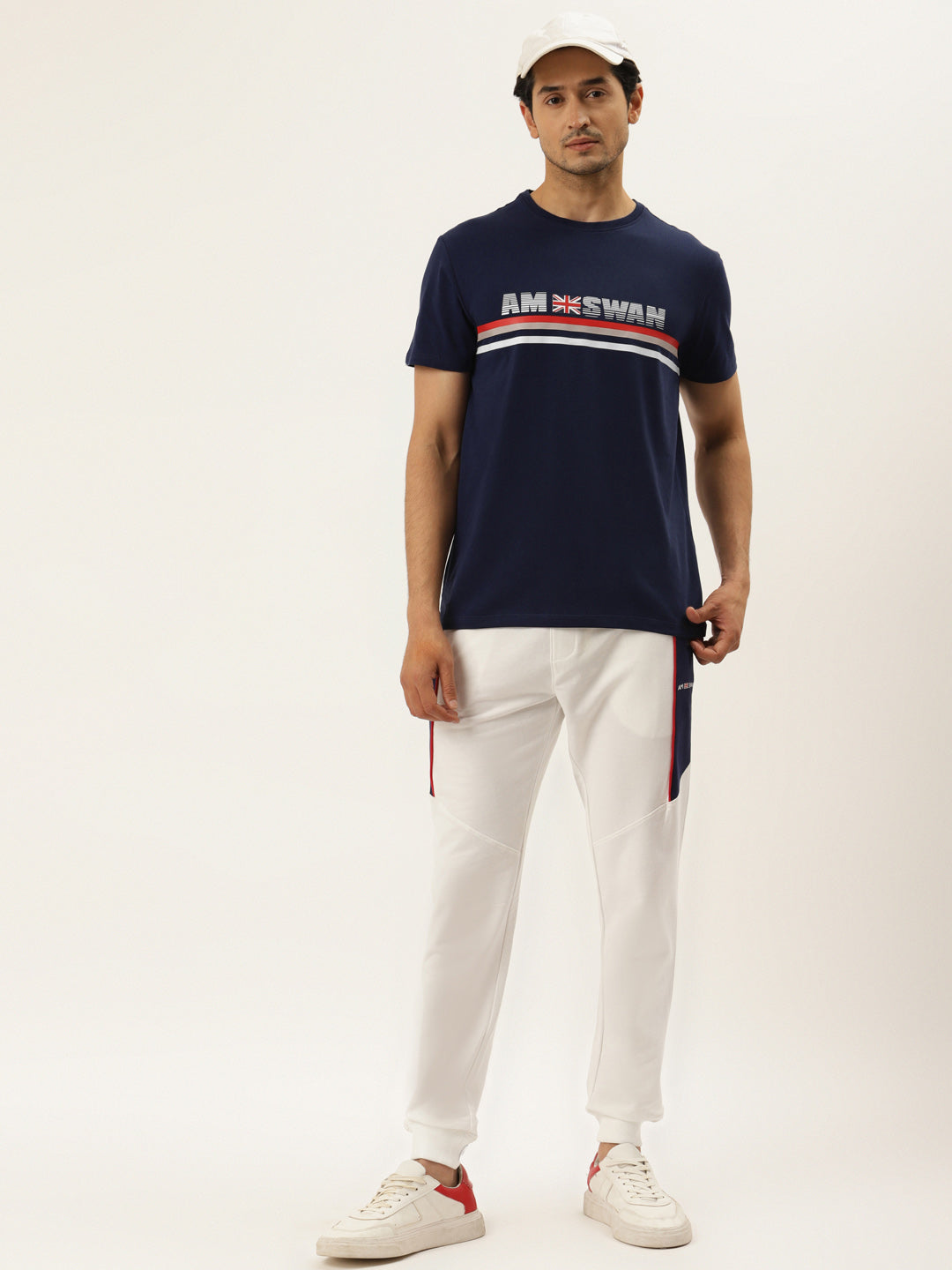 Mens Cotton Rich Lycra Graphic Half Sleeve Crew Neck T-Shirts