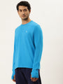 Mens Cotton Rich Lycra Solid Full Sleeve Crew Neck T-Shirts