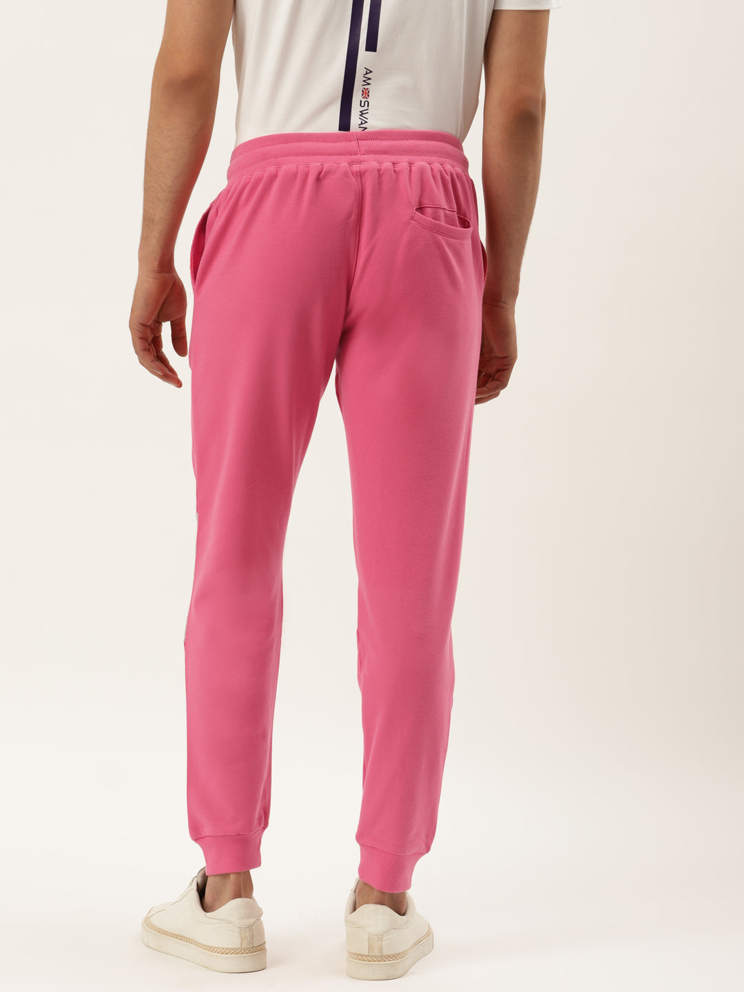 Mens Cotton Rich Lycra Colourblocked Printed Track Pant