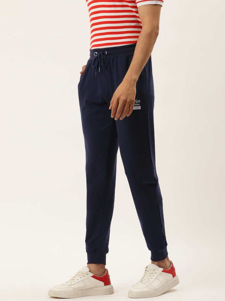 Mens Cotton Rich Lycra Cargo Printed Track Pant