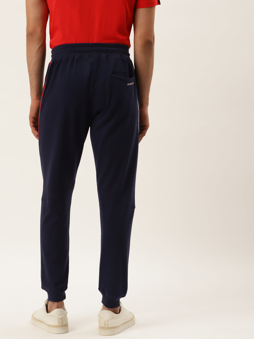 Mens Cotton Rich Lycra Colourblocked Track Pant