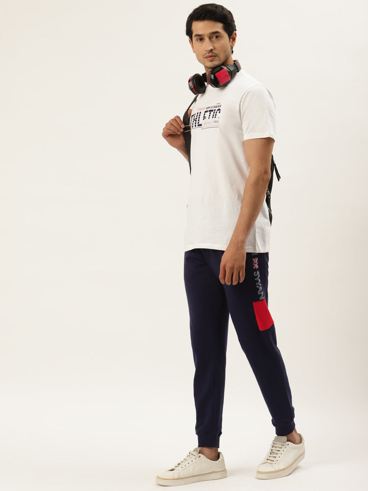 Mens Cotton Rich Lycra Printed Track Pant