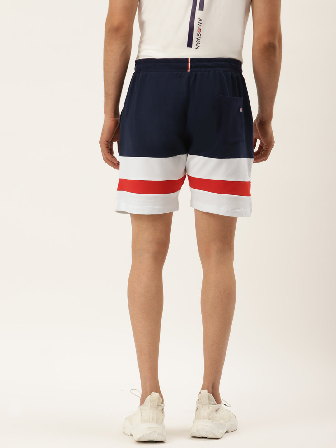 Mens Cotton Rich Lycra Colourblocked Shorts