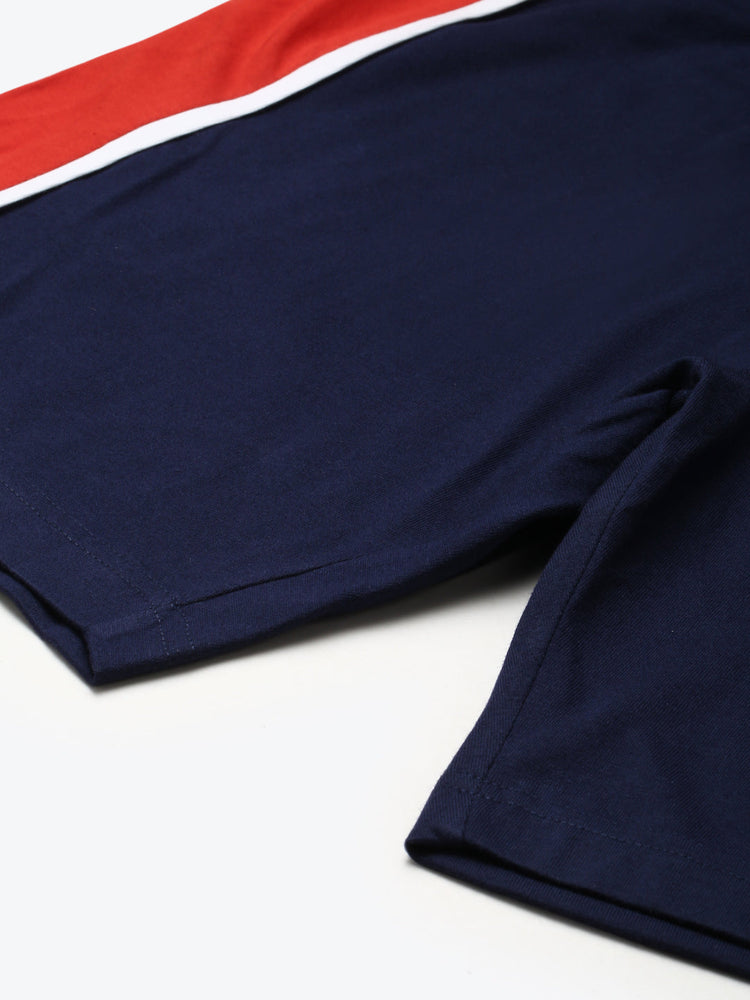 Mens Cotton Rich Lycra Colourblocked Shorts