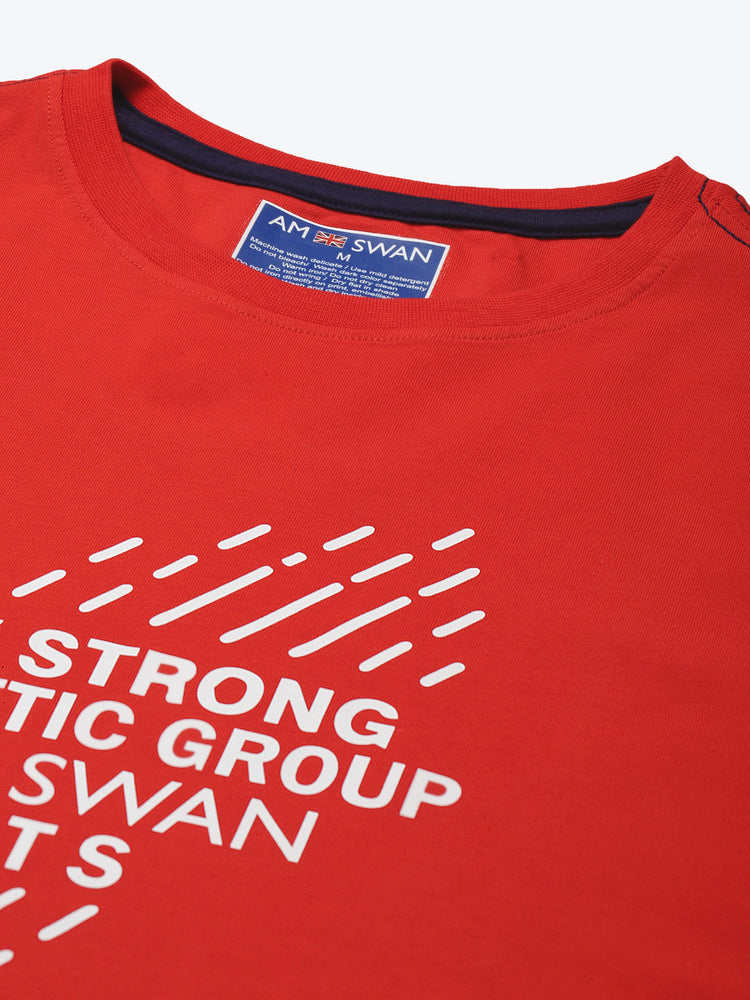 Mens Premium Cotton Lycra Printed Half Sleeve Crew Neck T-Shirts