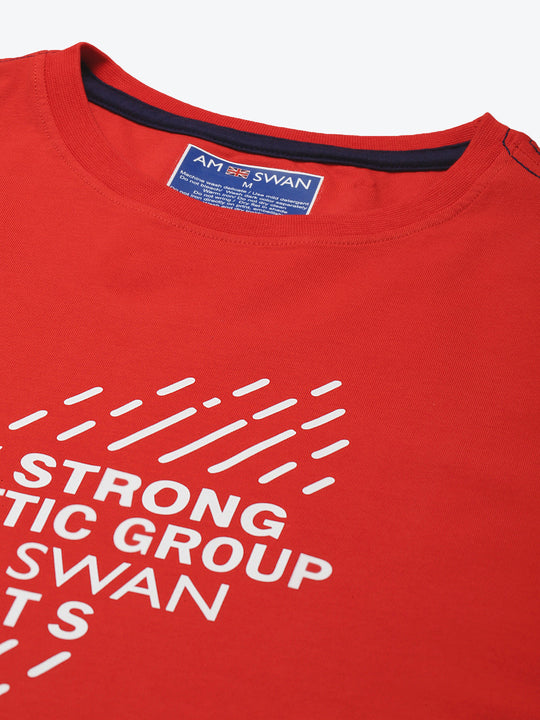 Mens Premium Cotton Lycra Printed Half Sleeve Crew Neck T-Shirts