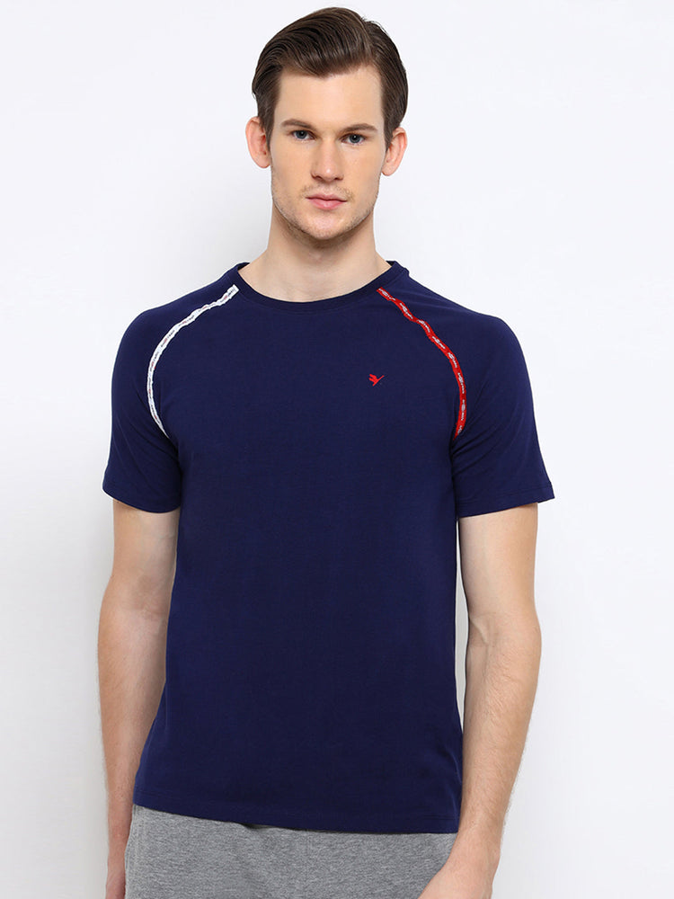 Mens Premium Cotton Lycra Half Sleeve Crew Neck T-Shirts