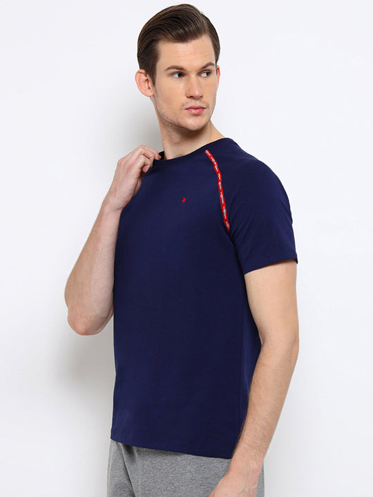 Mens Premium Cotton Lycra Half Sleeve Crew Neck T-Shirts