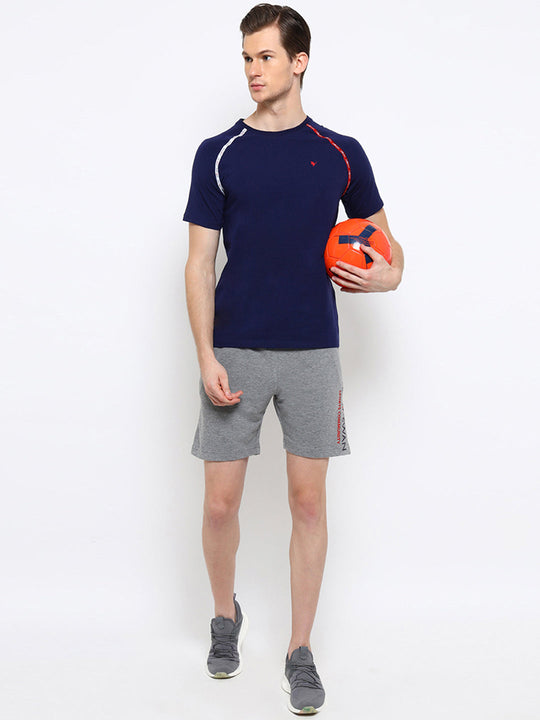 Mens Premium Cotton Lycra Half Sleeve Crew Neck T-Shirts