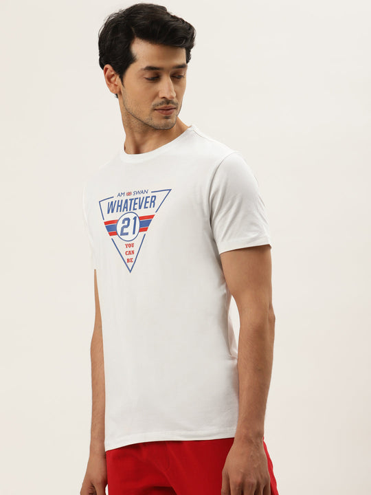 Mens Premium Cotton Lycra Graphic Half Sleeve Crew Neck T-Shirts