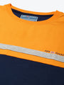 Mens Premium Cotton Lycra Colorblock Printed Half Sleeve Crew Neck T-Shirts