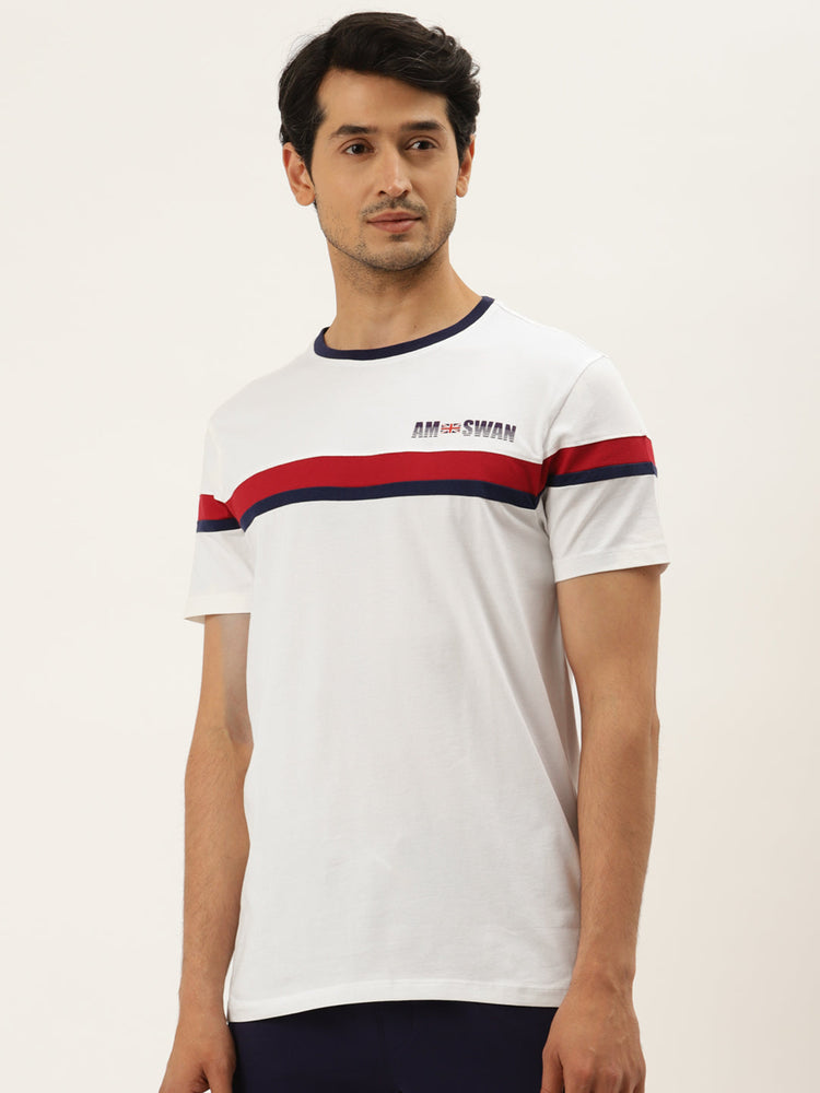 Mens Premium Cotton Lycra Printed Half Sleeve Crew Neck T-Shirts