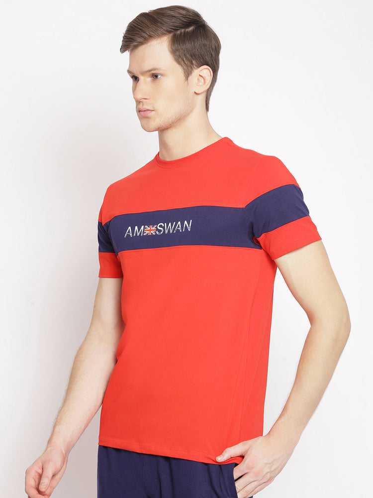 Mens Premium Cotton Lycra Printed Half Sleeve Crew Neck T-Shirts