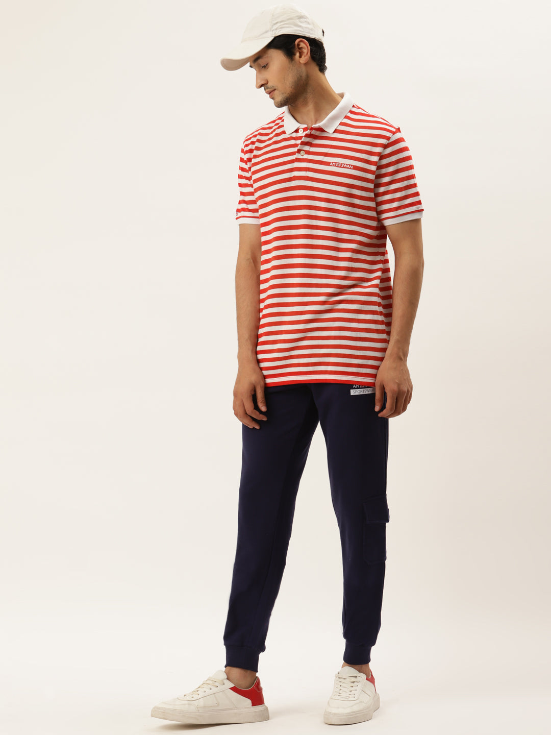 Premium Red Striped Half Sleeve Polo