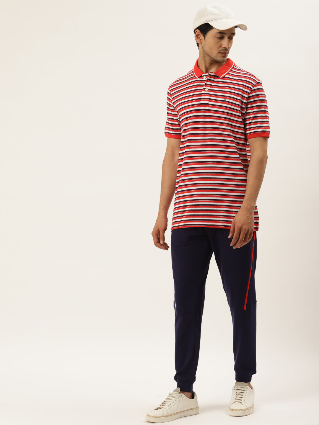 Premium Cotton Stripe Half Sleeve Polo