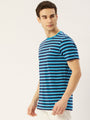 Mens Premium Cotton Striped Half Sleeve Crew Neck T-Shirts