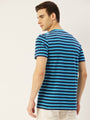 Mens Premium Cotton Striped Half Sleeve Crew Neck T-Shirts