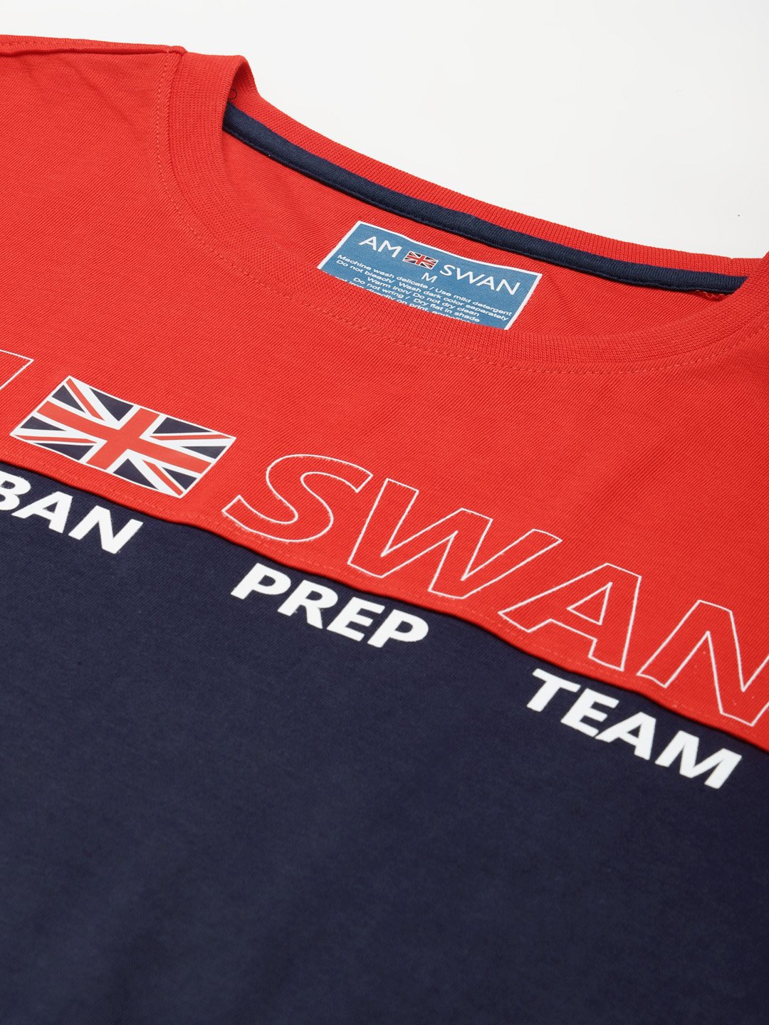 Mens Premium Cotton Colourblock Printed Half Sleeve Crew Neck T-Shirts