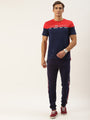 Mens Premium Cotton Colourblock Printed Half Sleeve Crew Neck T-Shirts