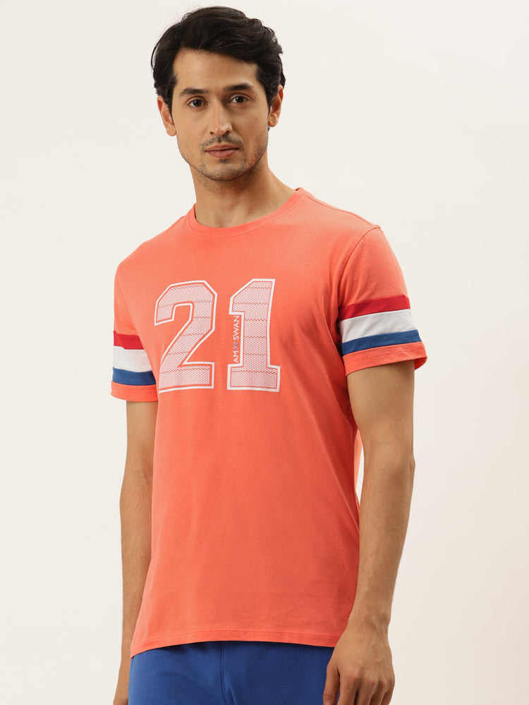 Mens Premium Cotton Printed Half Sleeve Crew Neck T-Shirts