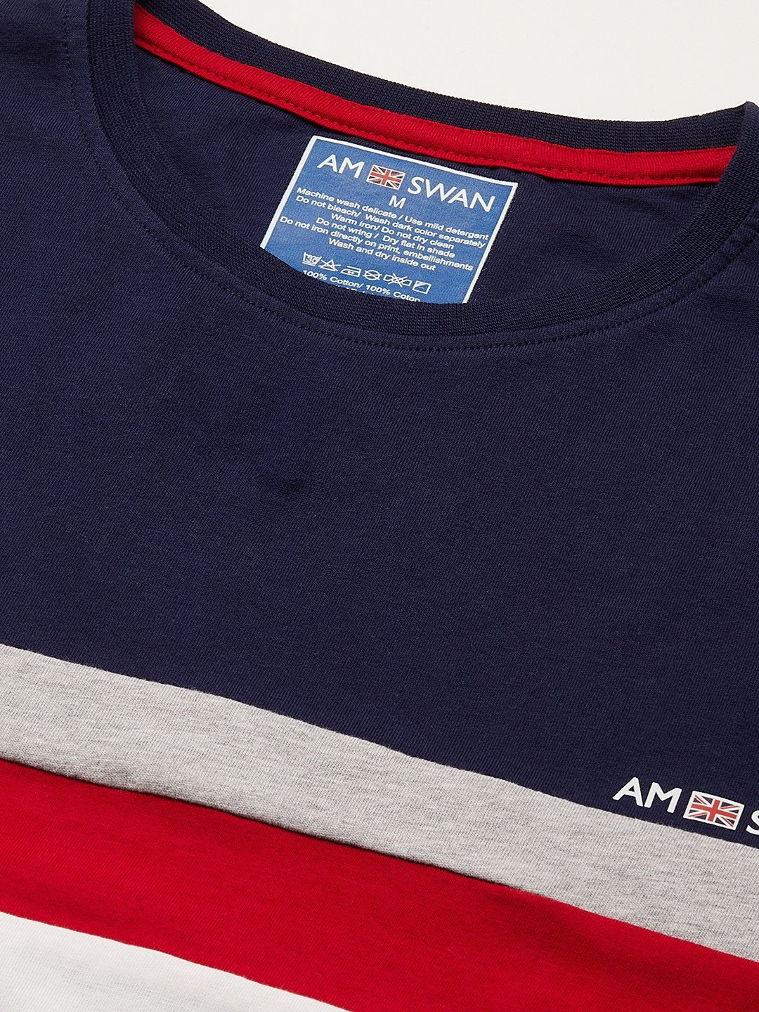 Mens Premium Cotton Colourblock Printed Half Sleeve Crew Neck T-Shirts