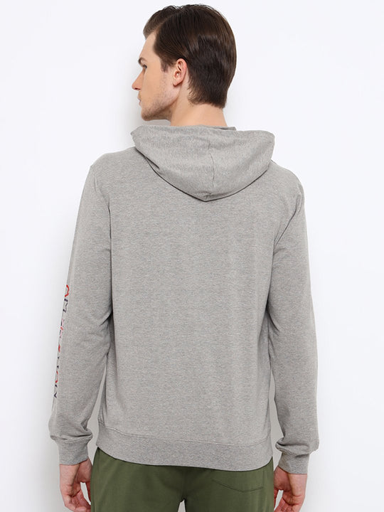 Mens Premium Cotton Printed Full Sleeve Hooded Sweatshirt