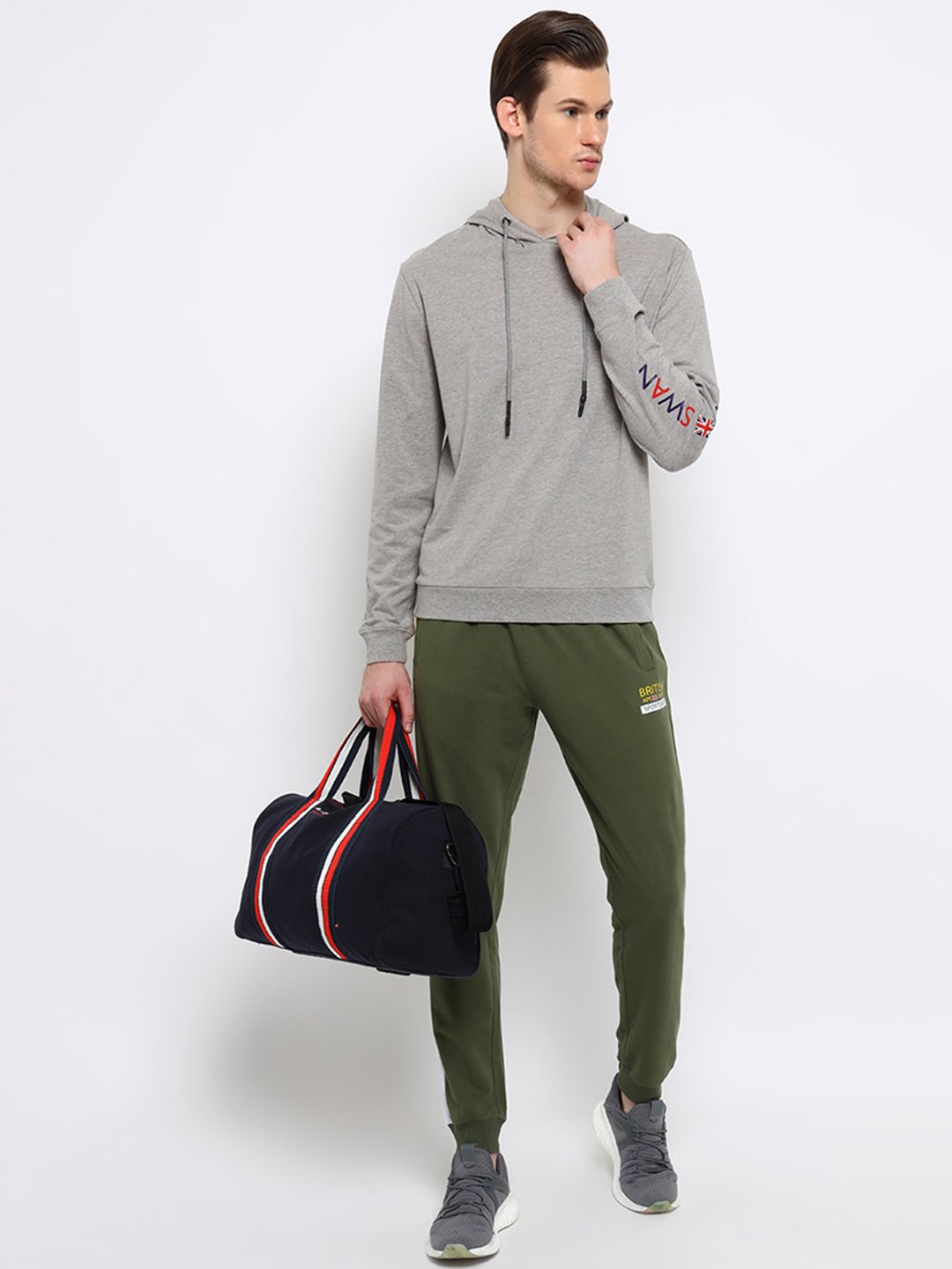 Mens Premium Cotton Printed Full Sleeve Hooded Sweatshirt