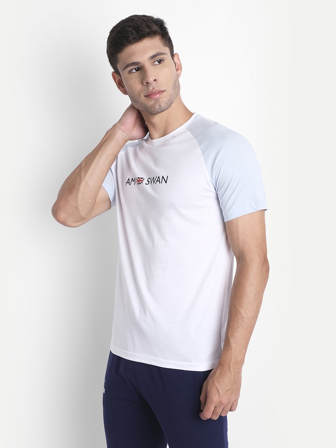 Mens Premium Cotton Printed Colourblock Half Sleeve T-Shirts